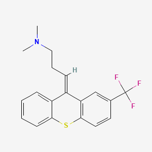 molecular formula C19H18F3NS B1595010 (E)-N,N-Dimethyl-3-[2-(trifluoromethyl)-9H-thioxanthen-9-ylidene]propylamine CAS No. 47346-96-3
