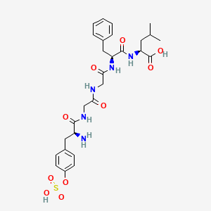 B1595042 Enkephalin-leu, sulfonated CAS No. 80632-52-6