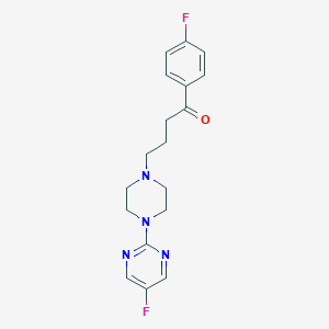 molecular formula C18H20F2N4O B159505 1-(4-Fluorophenyl)-4-(4-(5-fluoro-2-pyrimidinyl)-1-piperazinyl)butan-1-one CAS No. 133982-66-8
