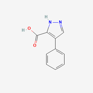 molecular formula C10H8N2O2 B1595068 4-苯基-1H-吡唑-3-羧酸 CAS No. 7510-56-7