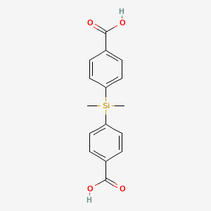 molecular formula C16H16O4Si B1595078 双(4-羧基苯基)二甲基硅烷 CAS No. 17003-01-9