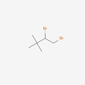 molecular formula C6H12Br2 B1595081 1,2-Dibromo-3,3-dimethylbutane CAS No. 640-21-1