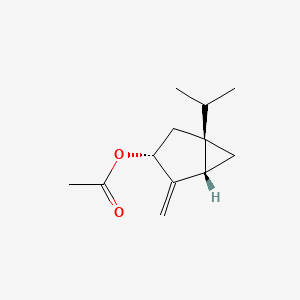 molecular formula C12H18O2 B1595095 Bicyclo(3.1.0)hexan-3-ol, 4-methylene-1-(1-methylethyl)-, acetate, (1alpha,3beta,5alpha)- CAS No. 53833-85-5