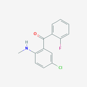 molecular formula C14H11ClFNO B1595112 2-甲基氨基-5-氯-2'-氟苯甲酮 CAS No. 1548-36-3