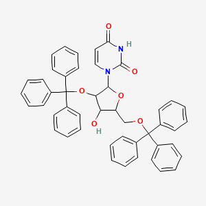 molecular formula C47H40N2O6 B1595154 1-[4-Hydroxy-3-trityloxy-5-(trityloxymethyl)oxolan-2-yl]pyrimidine-2,4-dione CAS No. 6554-11-6