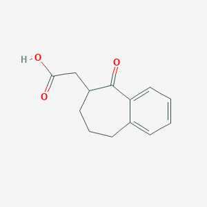 molecular formula C13H14O3 B1595158 2-(5-oxo-6,7,8,9-tetrahydro-5H-benzo[7]annulen-6-yl)acetic acid CAS No. 6742-32-1
