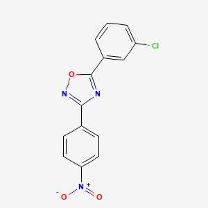 molecular formula C14H8ClN3O3 B1595163 5-(3-Chlorophenyl)-3-(4-nitrophenyl)-1,2,4-oxadiazole CAS No. 690989-63-0