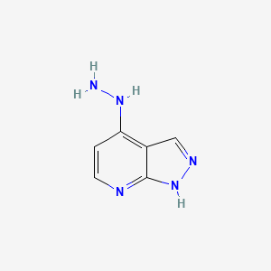 molecular formula C6H7N5 B1595170 1H-pyrazolo[3,4-b]pyridin-4-ylhydrazine CAS No. 49834-59-5