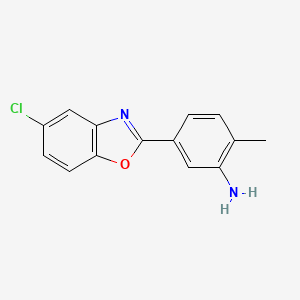 molecular formula C14H11ClN2O B1595176 5-(5-氯-1,3-苯并恶唑-2-基)-2-甲基苯胺 CAS No. 292058-49-2