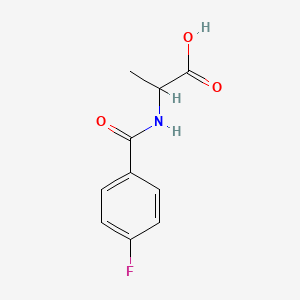 molecular formula C10H10FNO3 B1595178 2-(4-Fluorobenzamido)propanoic acid CAS No. 451-28-5