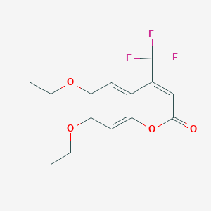 molecular formula C14H13F3O4 B1595198 6,7-二乙氧基-4-(三氟甲基)香豆素 CAS No. 351002-66-9