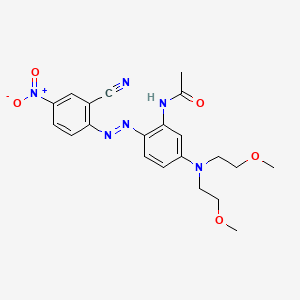 molecular formula C21H24N6O5 B1595266 Acetamide, N-[5-[bis(2-methoxyethyl)amino]-2-[(2-cyano-4-nitrophenyl)azo]phenyl]- CAS No. 52549-57-2