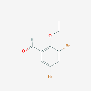 molecular formula C9H8Br2O2 B1595320 3,5-二溴-2-乙氧基苯甲醛 CAS No. 61657-67-8