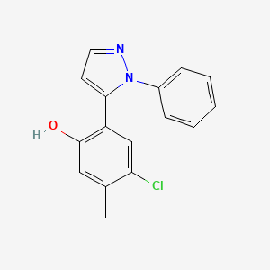 molecular formula C16H13ClN2O B1595369 5-(5-Chloro-2-hydroxy-4-methylphenyl)-1-phenylpyrazole CAS No. 213690-56-3