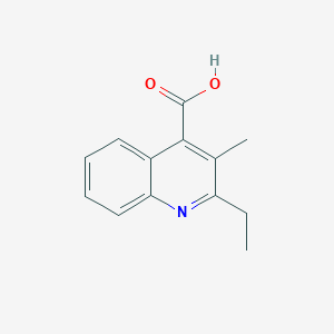 molecular formula C13H13NO2 B1595371 2-乙基-3-甲基-喹啉-4-甲酸 CAS No. 74960-58-0