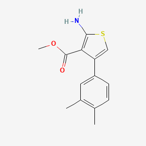 molecular formula C14H15NO2S B1595380 2-氨基-4-(3,4-二甲苯基)噻吩-3-羧酸甲酯 CAS No. 350990-08-8