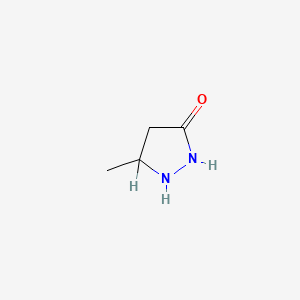 molecular formula C4H8N2O B1595385 5-Methyl-3-pyrazolidinone CAS No. 10234-76-1