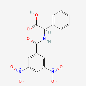 molecular formula C15H11N3O7 B1595420 (R)-(-)-N-(3,5-Dinitrobenzoyl)-alpha-phenylglycine CAS No. 74958-71-7