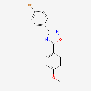 molecular formula C15H11BrN2O2 B1595440 3-(4-Bromophenyl)-5-(4-methoxyphenyl)-1,2,4-oxadiazole CAS No. 331989-76-5