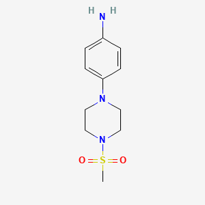 B1595443 4-(4-Methanesulfonyl-piperazin-1-yl)-phenylamine CAS No. 442549-42-0