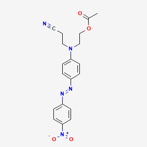 B1595486 4-(4-Nitrophenylazo)-N-(2-cyanoethyl)-N-(2-acetoxyethyl)aniline CAS No. 68391-42-4