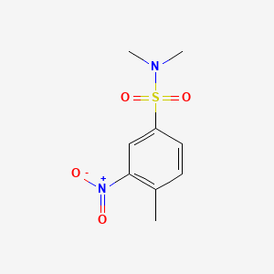 molecular formula C9H12N2O4S B1595501 Benzenesulfonamide, N,N,4-trimethyl-3-nitro- CAS No. 96-57-1