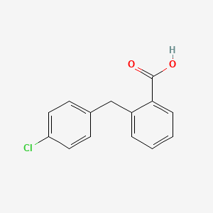 2-[(4-Chlorophenyl)methyl]benzoic acid