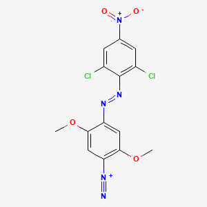 molecular formula C14H10Cl2N5O4+ B1595532 4-(2,6-二氯-4-硝基苯偶氮)-2,5-二甲氧基苯二氮正离子氯化物 CAS No. 6709-58-6