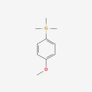 molecular formula C10H16OSi B1595547 Silane, (4-methoxyphenyl)trimethyl- CAS No. 877-68-9