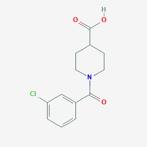 molecular formula C13H14ClNO3 B1595578 1-(3-Chlorobenzoyl)piperidine-4-carboxylic acid CAS No. 401581-33-7