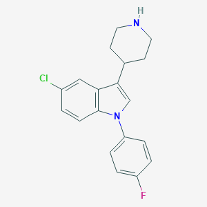 molecular formula C19H18ClFN2 B159560 5-氯-1-(4-氟苯基)-3-(哌啶-4-基)-1H-吲哚 CAS No. 138900-27-3