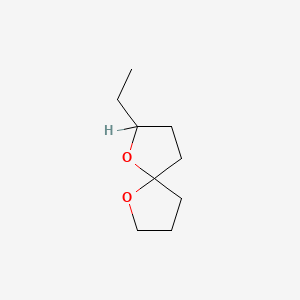 molecular formula C9H16O2 B1595608 2-Ethyl-1,6-dioxaspiro[4.4]nonane CAS No. 38401-84-2