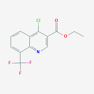 molecular formula C13H9ClF3NO2 B1595628 8-(三氟甲基)-4-氯喹啉-3-羧酸乙酯 CAS No. 31602-11-6