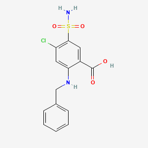 molecular formula C14H13ClN2O4S B1595639 N-Benzyl-4-chloro-5-sulfamoylanthranilic acid CAS No. 2114-68-3