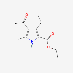 molecular formula C12H17NO3 B1595674 4-乙酰-3-乙基-5-甲基-1H-吡咯-2-羧酸乙酯 CAS No. 37013-86-8