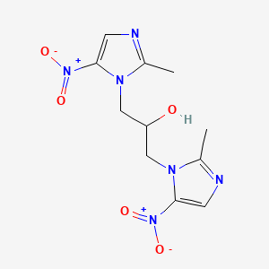 molecular formula C11H14N6O5 B1595689 1,3-Bis(2-methyl-5-nitro-1h-imidazol-1-yl)propan-2-ol CAS No. 74550-92-8