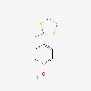 molecular formula C10H12OS2 B1595712 4-(2-Methyl-1,3-dithiolan-2-yl)phenol CAS No. 22068-57-1