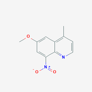 molecular formula C11H10N2O3 B1595770 6-甲氧基-4-甲基-8-硝基喹啉 CAS No. 64992-56-9