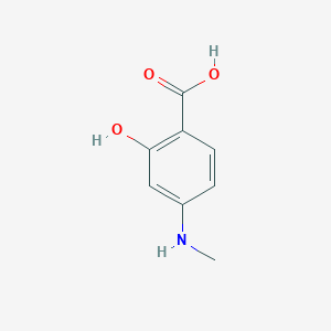 molecular formula C8H9NO3 B1595789 2-羟基-4-(甲基氨基)苯甲酸 CAS No. 6952-12-1
