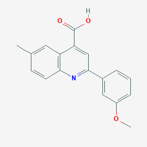 molecular formula C18H15NO3 B1595820 2-(3-甲氧基苯基)-6-甲基喹啉-4-羧酸 CAS No. 438213-44-6