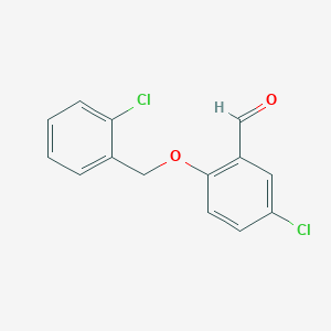 molecular formula C14H10Cl2O2 B1595837 5-氯-2-[(2-氯苄基)氧基]苯甲醛 CAS No. 590359-98-1