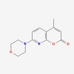 molecular formula C13H14N2O3 B1595892 2H-Pyrano[2,3-b]pyridin-2-one, 4-methyl-7-(4-morpholinyl)- CAS No. 57980-07-1