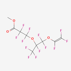 molecular formula C9H3F13O4 B1595895 Methyl 2,2,3,3-tetrafluoro-3-((1,1,1,2,3,3-hexafluoro-3-((trifluoroethenyl)oxy)propan-2-yl)oxy)propanoate CAS No. 63863-43-4