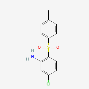 molecular formula C13H12ClNO2S B1595930 Benzenamine, 5-chloro-2-[(4-methylphenyl)sulfonyl]- CAS No. 70146-09-7