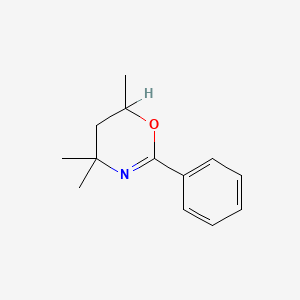 molecular formula C13H17NO B1595995 5,6-Dihydro-4,4,6-trimethyl-2-phenyl-4H-1,3-oxazine CAS No. 26939-21-9