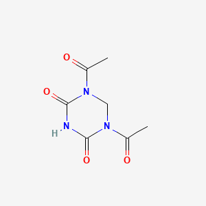 molecular formula C7H9N3O4 B1596011 1,3,5-三嗪-2,4(1H,3H)-二酮，1,5-二乙酰二氢- CAS No. 86320-44-7
