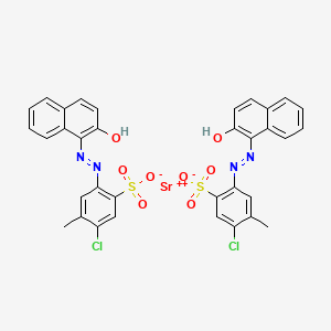 molecular formula C34H24Cl2N4O8S2S B1596026 Strontium bis[2-chloro-5-[(2-hydroxy-1-naphthyl)azo]toluene-4-sulphonate] CAS No. 73263-40-8