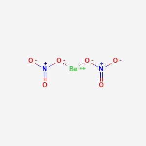 molecular formula BaN2O6<br>Ba(NO3)2<br>Ba(NO3)2<br>BaN2O6 B159605 Barium nitrate CAS No. 10022-31-8
