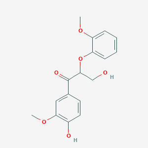 molecular formula C17H18O6 B1596092 3-羟基-1-(4-羟基-3-甲氧基苯基)-2-(2-甲氧基苯氧基)丙酮 CAS No. 22317-34-6