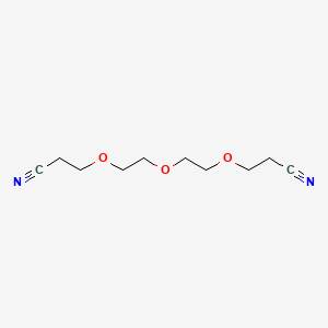 molecular formula C10H16N2O3 B1596098 Propanenitrile, 3,3'-[oxybis(2,1-ethanediyloxy)]bis- CAS No. 22397-31-5